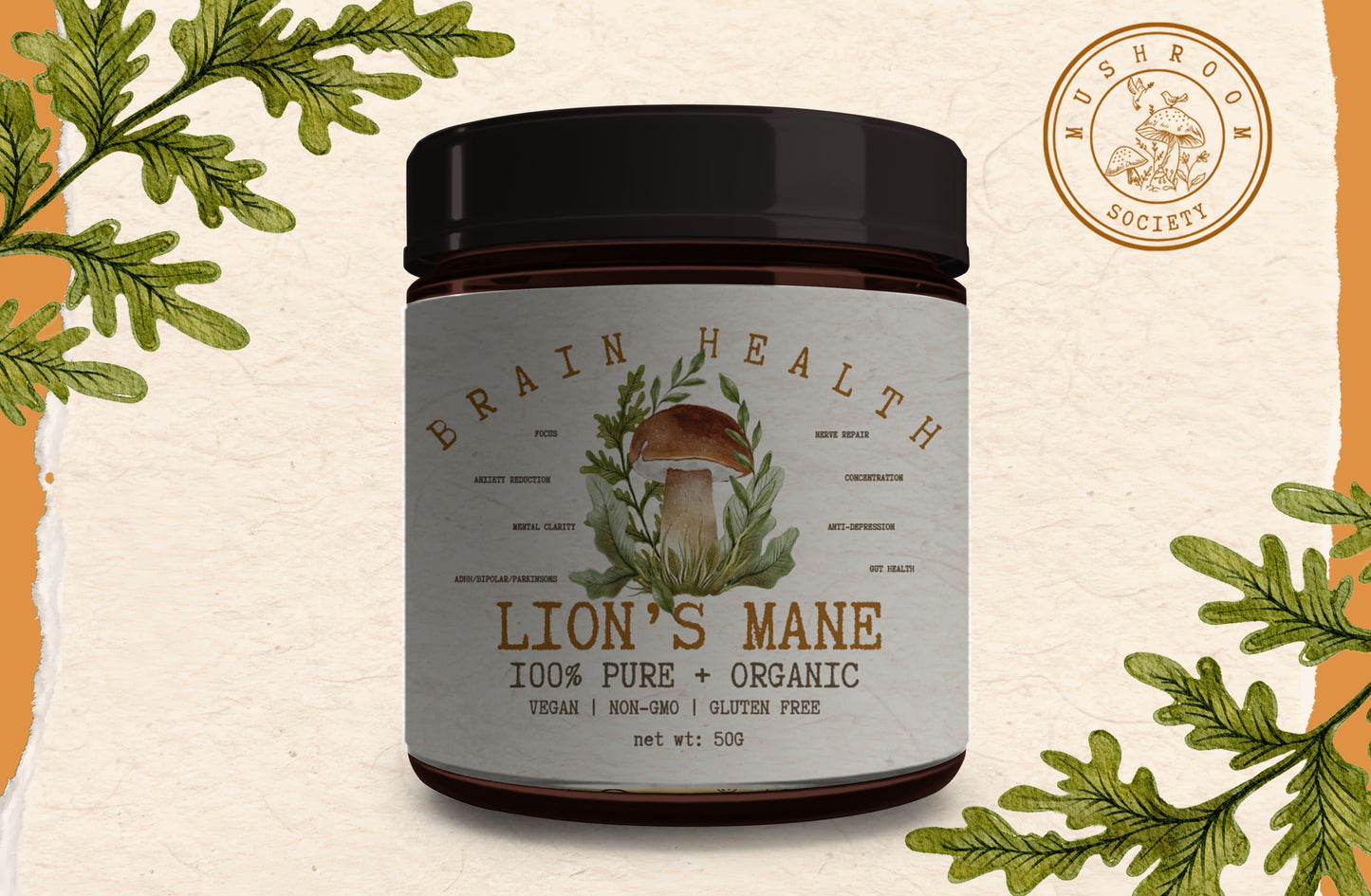 LION'S MANE | FOCUS | ANXIETY | DEPRESSION | ADHD | PARKINSONS | NERVE REPAIR | CONCENTRATION